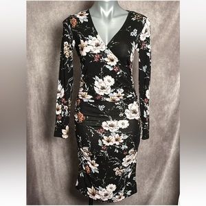 Yumi Kim Floral Dress Size Small Jersey Faux Wrap